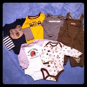 3-6 month long sleeve onesies